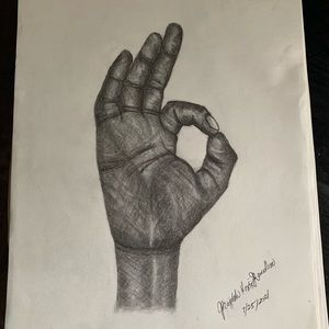 Graphite hand drawing original